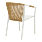 Πολυθρόνα στοιβαζόμενη Convince pakoworld αλουμίνιο λευκό σκελετό-textilene-pe rattan σε φυσική απόχρωση 56x63x82εκ - Image 2