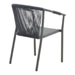 Πολυθρόνα στοιβαζόμενη Convince pakoworld γκρι αλουμίνιο-pe rattan ανθρακί-textilene σε γκρι απόχρωση 56x63x82εκ - Image 2