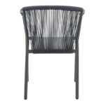 Πολυθρόνα στοιβαζόμενη Convince pakoworld γκρι αλουμίνιο-pe rattan ανθρακί-textilene σε γκρι απόχρωση 56x63x82εκ - Image 5