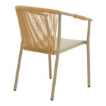 Πολυθρόνα στοιβαζόμενη Convince pakoworld αλουμίνιο με καφέ σκελετό-textilene-pe rattan 56x63x82εκ - Image 2