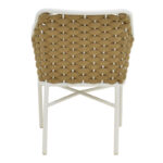 Πολυθρόνα Ortegia pakoworld αλουμίνιο με λευκό σκελετό- χακί σχοινί 57x62x82εκ - Image 4
