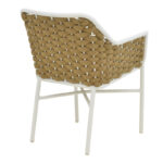 Πολυθρόνα Ortegia pakoworld αλουμίνιο με λευκό σκελετό- χακί σχοινί 57x62x82εκ - Image 5