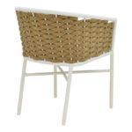 Πολυθρόνα Noevo pakoworld αλουμίνιο με λευκό σκελετό-φυσικό σχοινί 57x62x76εκ - Image 2