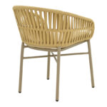 Πολυθρόνα Frama pakoworld αλουμίνιο-pe σχοινί σε καφε απόχρωση και μαξιλάρι 57x60x78εκ - Image 2