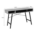 Γραφείο εργασίας Yamin pakoworld σε oak απόχρωση με πόδι μαύρο μέταλλο 120x48x76εκ - Image 5