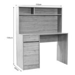 Γραφείο εργασίας Secreta pakoworld με ράφι σε oak απόχρωση 110x50x135εκ - Image 5