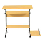 Γραφείο υπολογιστή Veronce pakoworld σε φυσική απόχρωση με μεταλλικό σκελετό 89x47x71εκ - Image 3