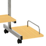 Γραφείο υπολογιστή Veronce pakoworld σε φυσική απόχρωση με μεταλλικό σκελετό 89x47x71εκ - Image 4