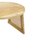 Τραπέζι Tamarind pakoworld ξύλο mango-φυσικό rattan σε φυσική απόχρωση Φ65x40εκ - Image 5