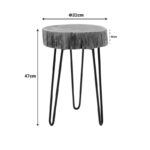 Βοηθητικό τραπέζι Tripp Ι pakoworld μασίφ ξύλο ακακίας σε φυσική απόχρωση-μαύρα μεταλλικά πόδια Φ32x47εκ - Image 4