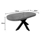 Τραπέζι σαλονιού Fardy pakoworld μασίφ ξύλο ακακίας σε φυσική απόχρωση με μαύρα μεταλλικά πόδια 120x60x45εκ - Image 3