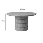 Τραπέζι Charmy pakoworld μασίφ ξύλο mango σε φυσική απόχρωση Φ130x76εκ - Image 4