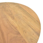 Τραπέζι σαλονιού Radiane pakoworld μασίφ ξύλο ακακίας σε φυσική απόχρωση Φ80x40εκ - Image 3