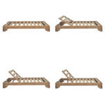 Ξαπλώστρα Fendy pakoworld ξύλο ελάτου σε καρυδί απόχρωση 71.5x200x24εκ - Image 2