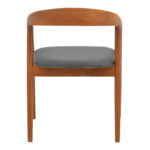 Πολυθρόνα Hogie pakoworld rubberwood καρυδί- μαύρο pu μαξιλάρι 61x60x76εκ - Image 5