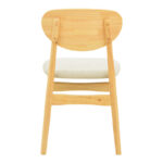 Καρέκλα Cardith pakoworld rubberwood-plywood σε φυσική απόχρωση-ύφασμα γκρι-μπεζ 48x51x78εκ - Image 5