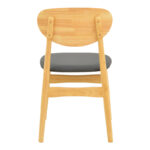 Καρέκλα Cardith pakoworld rubberwood-plywood σε φυσική απόχρωση-pu μαύρο 48x51x78εκ - Image 5