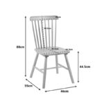 Καρέκλα Bristol pakoworld rubberwood σε μαύρη απόχρωση 45x51x86εκ