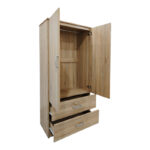 Ντουλάπα δίφυλλη με 2 συρτάρια Lego pakoworld σε sonoma απόχρωση 80x42x180εκ