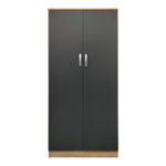Ντουλάπα δίφυλλη Lego pakoworld σε sonoma-ανθρακί απόχρωση 80x42x180εκ - Image 3