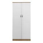 Ντουλάπα δίφυλλη Lego pakoworld σε sonoma-λευκή απόχρωση 80x42x180εκ - Image 3