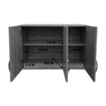 Πατάρι ντουλάπας τρίφυλλο Lego pakoworld σε wenge απόχρωση 90x41.5x60εκ - Image 5