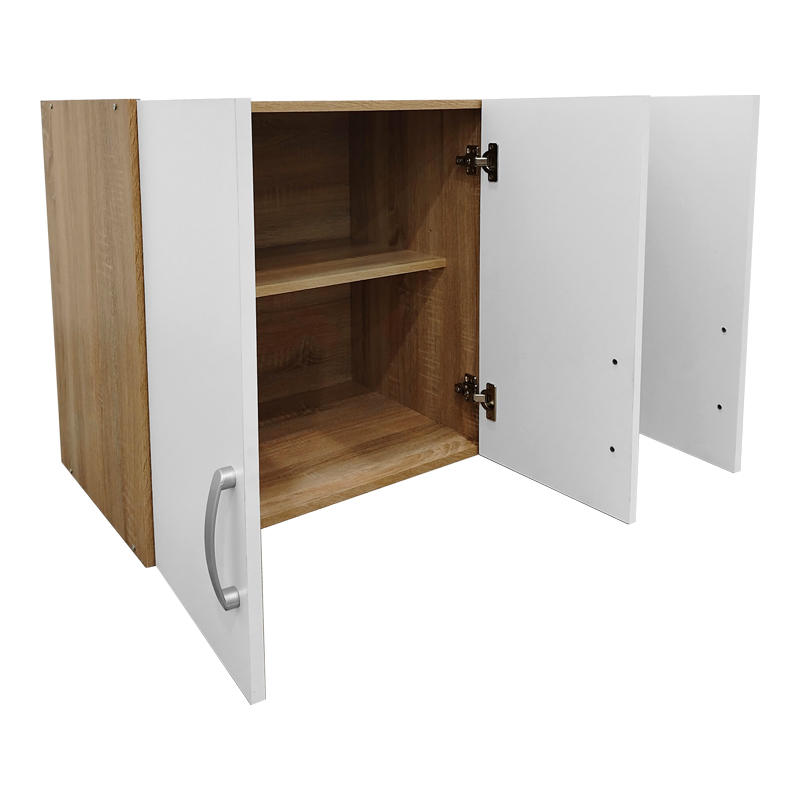 383-000070-1 Πατάρι ντουλάπας τρίφυλλο Lego pakoworld σε sonoma-λευκή απόχρωση 90x41.5x60εκ - Image 1