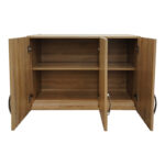 Ντουλάπα τρίφυλλη με 2 συρτάρια και πατάρι Lego pakoworld σε oak απόχρωση 90x42x240εκ - Image 2