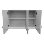 Ντουλάπα τρίφυλλη με 2 συρτάρια και πατάρι Lego pakoworld σε λευκή απόχρωση 90x42x240εκ - Image 2