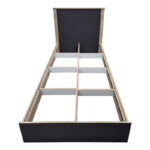 Κρεβάτι Athos pakoworld σε sonoma-ανθρακί απόχρωση 90x190εκ - Image 3