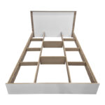 Κρεβάτι Athos pakoworld σε sonoma-λευκή απόχρωση 140x200εκ - Image 3