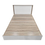 Κρεβάτι Athos pakoworld σε sonoma-λευκή απόχρωση 140x200εκ - Image 4