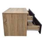 Κομοδίνο Athos pakoworld σε sonoma-ανθρακί απόχρωση 48x40x41.5εκ - Image 3