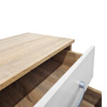 Κομοδίνο Athos pakoworld σε sonoma-λευκή απόχρωση 48x40x41.5εκ - Image 4