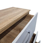 Συρταριέρα Athos pakoworld σε sonoma-λευκή απόχρωση 80x40x79εκ - Image 4