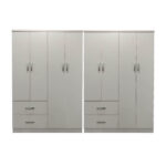 Ντουλάπα οχτάφυλλη Lego pakoworld λευκή 241x42x181εκ - Image 2