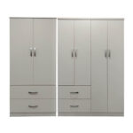 Ντουλάπα εξάφυλλη Lego pakoworld λευκή 200,5x42x180εκ - Image 2