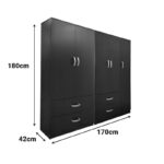 Ντουλάπα πεντάφυλλη Lego pakoworld wenge 170x42x180εκ - Image 3