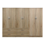 Ντουλάπα εξάφυλλη Lego pakoworld sonoma 240x42x180εκ - Image 3