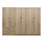 Ντουλάπα εξάφυλλη Lego I pakoworld sonoma 240x42x180εκ - Image 2