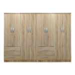 Ντουλάπα οχτάφυλλη Lego pakoworld sonoma 241x42x181εκ - Image 2