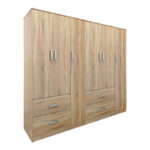 Ντουλάπα εξάφυλλη Lego pakoworld sonoma 180x42x180εκ - Image 2