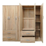 Ντουλάπα εξάφυλλη Lego pakoworld sonoma 180x42x180εκ - Image 3