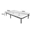 Κρεβάτι-υπόστρωμα Amaso pakoworld μεταλλικό μαύρο 90x190x28εκ - Image 5