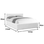 Κρεβάτι Dellia pakoworld με αποθηκευτικό χώρο pu μαύρο 120x200εκ - Image 3