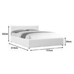 Κρεβάτι Dellia pakoworld με αποθηκευτικό χώρο pu μαύρο 150x200εκ - Image 3