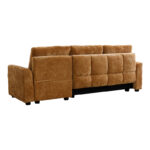 Γωνιακός αναστρέψιμος καναπές κρεβάτι Comfie pakoworld με αποθηκευτικό χώρο camel ύφασμα 260x156x98εκ - Image 5