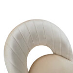 Καρέκλα Lovingo pakoworld βελούδο μπεζ με μεταλλικά πόδια σε φυσική απόχρωση 50x47x85.5εκ - Image 4