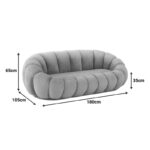 Καναπές Embrace pakoworld βελούδο σε σάπιο μήλο απόχρωση 180x105x65εκ - Image 4