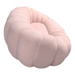 Καναπές Embrace pakoworld μπουκλέ ύφασμα σε ροζ απόχρωση 180x105x65εκ